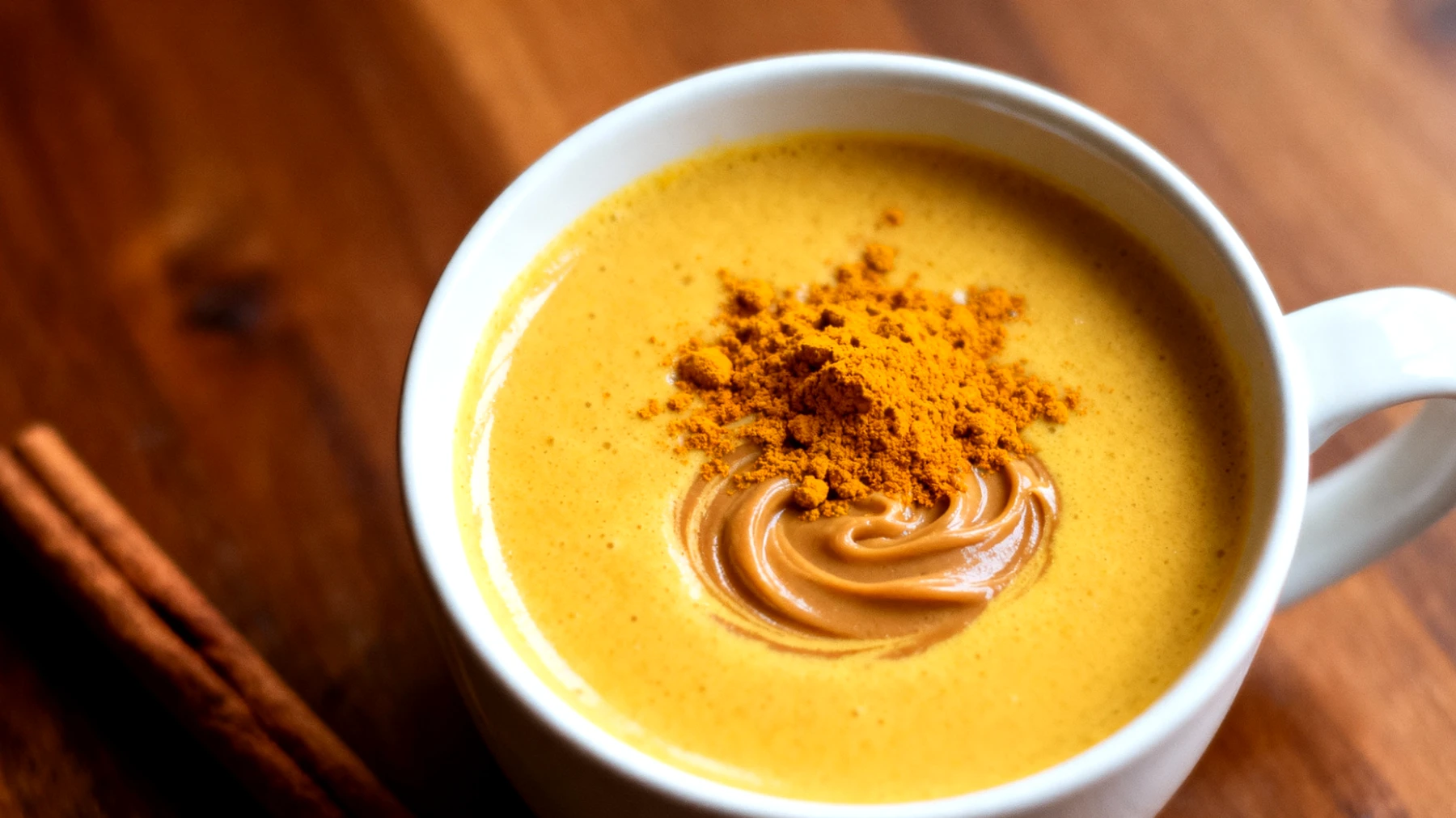 Goldene Milch mit Ashwagandha und Mandelbutter"