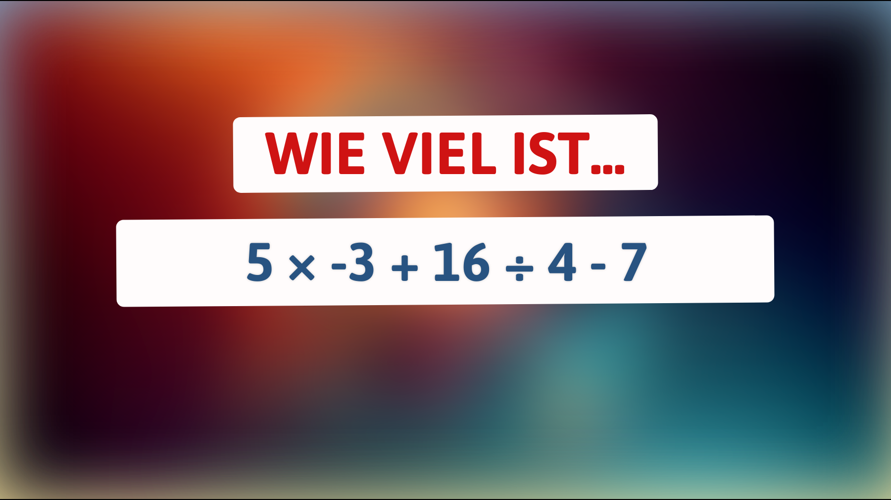 Nur Genies lösen es: Kannst du dieses knifflige Mathe-Rätsel entschlüsseln und das Ergebnis herausfinden?"